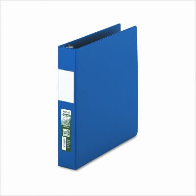 Samsill 16352 Antimicrobial Locking D-Ring Binder For 11X8-1/2 Sheets, 1-1/2 Cap., Dark Blue