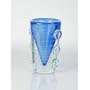 o Cobalt Blue Hand Blown Art Glass Vase L135