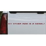10in X .4in Red -- My Other Ride Is a Diesel Moto Sports Car Window Wall Laptop Decal... by Rad Dezigns