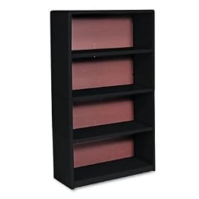 Value Mate 4-Shelf Bookcase - Black by Safco