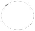 Stainless Steel White Color Laminated Cable Wire Necklace 18" Long