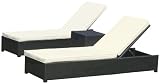 from Li-Lo Leisure Lilo Gemini Lounger Set (2 Luxury Sun Loungers with Cushions, Table) Model GSET133