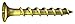Grabber 900YZ #8 x 2-1/2" General Purpose Interior Wood Screws Coarse Thread with Yellow Zinc - 2500 per Box