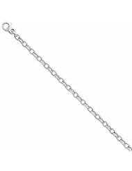 Genuine 14K White Gold Polished & Ridged Fancy Link Bracelet 8.5 Inches 100% Satisfaction Guaranteed.
