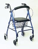 Rollator - Loop Brakes. Standard Height. Metallic Blue.