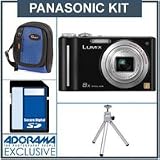 Panasonic Lumix DMC-ZR1 Compact Digital Camera Kit, Black - Refurbished - with 4GB SD Memory Card, Camera Case, Table Top Tripod