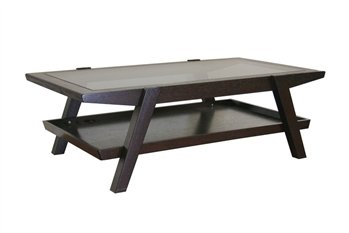 Baxton Studio Breiter Wood and Glass Modern Coffee Table, Dark Brown Baxton Studio Breiter Wood and Glass Modern Coffee Table, Dark Brown