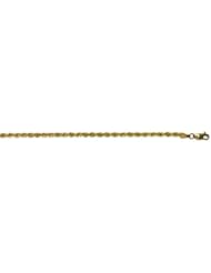 14K Yellow Gold Rope 3.1mm Bracelet 7 Inch