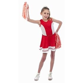 Girls Cheerleader Fancy Dress Costume Age 7-9