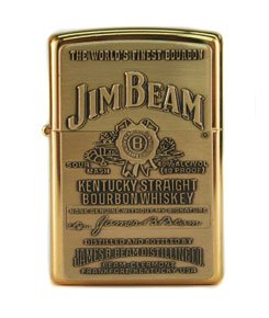 Jim Beam Engraved Zippo Lighter (Gold)