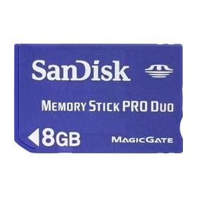 SanDisk 8GB Memory Stick PRO Duo Memory Card for Sony Cybershot DSCW120 DSCW150 DSCW170 DSCH50