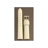 Ladies’ Satin Watchband Soft Leather Lining Built-in Quick Release Spring Bars Bone White 12mm
