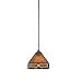 Quoizel NX627PVB Mission Diamond Mini Pendant with Amber Glow Mica and Tiffany Shade, Vintage Bronze