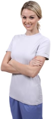 Under Scrub Women's Short Sleeve Under Scrub Top-Tech White-M