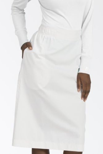 Peaches Uniforms Women's A-Line Scrub Skirt 29"; Medium White