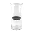 Clear Glass Hurricane with Metal Tray