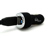 Dual USB Car Charger 2.1A for Kindle Fire, iPad, iPad 2, iPad 3, iPhone 4S, Motorola Xoom, Galaxy Tab 10.1, Blackberry Playbook, Toshiba Thrive, iPhone, HTC, Droid, Nook Color, Nook Touch, GPS, Garmin, Tomtom, Magellan and Other Tablets, Smart Phones and USB Powered Devices