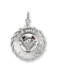 Sterling Silver A Date To Remember Disc Charm QC2101"