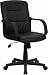Eco-Friendly Black Leather Mid-Back Office Chair [GO-228S-BK-LEA-GG]