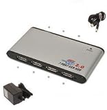 Review Ex-Pro  / Ex-Pro 7 Port Powered Aluminium Finished Mini USB 2.0 / 1.1 HUB, Turn 1 port into 7 Ports. High Speed USB with UK Power.