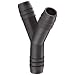 Thogus Polyethylene Tube Fitting, Wye, Black, Barbed