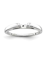 14k White Gold Peg Set Solitaire Ring Semi-Mounting, No Center Stone Included