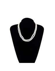 Blue Pearls - White cultured Pearl 2 strand Necklace - BPS 0126 Y
