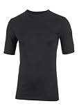 F1 Short Sleeve Base Layer Thermal Unisex Top Medium Black