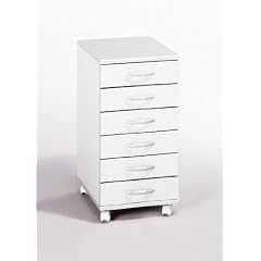 Pharao24 Rollcontainer silber Lackoptik Compu