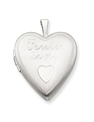 Genuine .925 Sterling Silver 20mm Forever In My Heart Heart Locket. 100% Satisfaction Guaranteed.