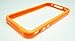 Bumper Case for Apple iPhone4 - Bumper with chrome buttons for volume and power - Orange