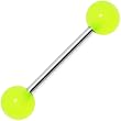 Neon Green GLOW in the DARK Barbell Tongue Ring
