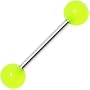 Neon Green GLOW in the DARK Barbell Tongue Ring