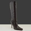 ROCKET Women Stiletto Heel Dress Boots Dark Brown