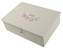 Baby White Keepsake Box  with Pink washing line