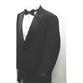 Buy New Mens Six Piece (6pc) Complete Black Tuxedo - Jacket, Pants, Reversible Double Breasted (DB)... by New Era Factory Outlet