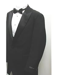 New Mens Six Piece (6pc) Complete Black Tuxedo - Jacket, Pants, Reversible... by New Era Factory Outlet