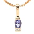 14K Yellow Gold Tanzanite and Diamond Pendant