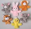 12pc Plush 3.5" Animal Finger Puppets