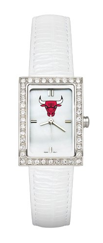 Chicago Bulls Ladies Allure Watch White Leather Strap