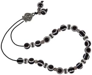 Evil Eye Worry Beads - Black &amp; Grey With Stripes