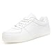 KALEIDO Unisex USB Charging 7 Colors LED Sport Shoes Flashing Fashion Sneakers Light Up Sport Shoes (9.5 B(M) US Women/6.5 D(M) US Men, White)