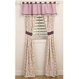 Sugar Plum Window Drapes - 2 Panels with Tie Backs