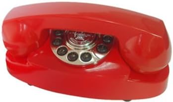 Princess 1959 Decorator Phone - Red * - Paramount Collections Princess Decorator Phone- Paramount Model Number 1959E- Plastic Construction- Push Button Dialing In A Rotary Fashion Plate- Last Number