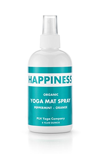 PLH Yoga’s Organic Yoga Mat Cleaning Spray, Happiness – Peppermint + Orange (8 Fluid Ounces)