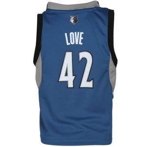 NBA Minnesota Timberwolves Kevin Love #42 Youth Replica Road Jersey, Blue, Medium