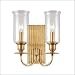 Tools & Hardware : 192-AGB - Hudson Valley Yarmouth 2-Light Wall Sconce in Aged Brass