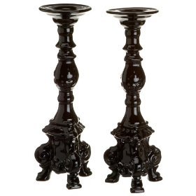 Best Cheap Dauphine Set Of Two Black Candlesticks