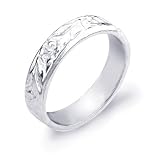 Sterling Silver Flower Design Ring, Size 6.5