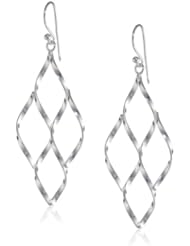 Sterling Silver Open Triangle Drop Earrings